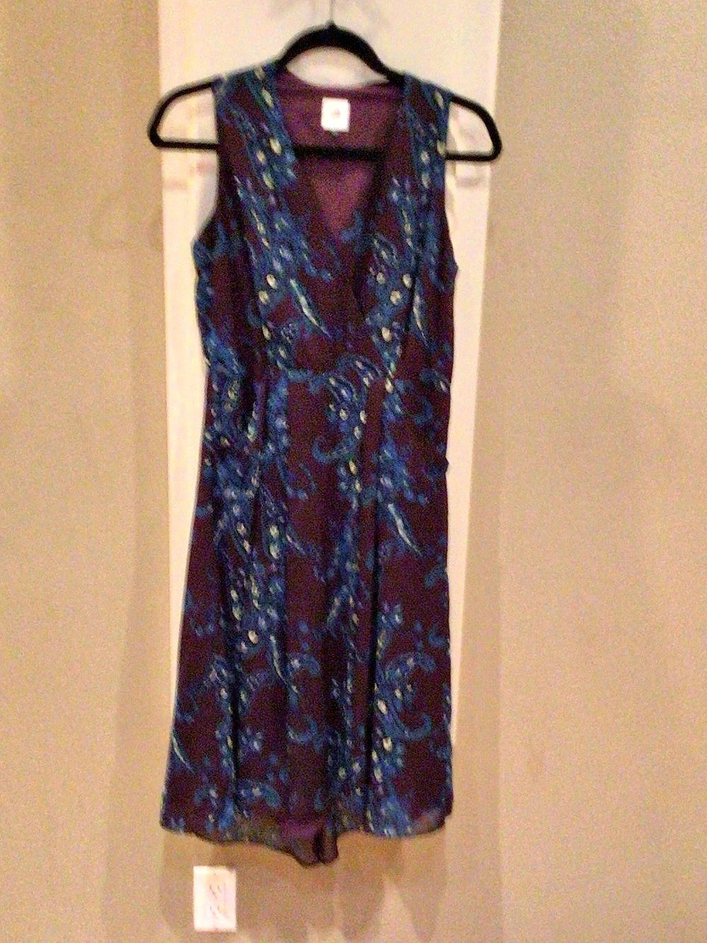 Cabi Treasure Dress Floral Midi Dress in Purple & Blue